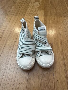 LIEWOOD Kids White Sneakers with Green Stripes